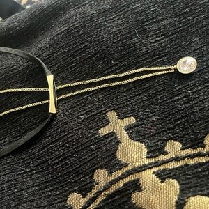 Fashion Black and Gold Choker Necklace